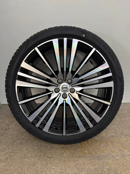 NEU DOT26 Original Volvo XC90 2 II 22 Zoll Sommerräder Sommerreifen Felgen 32207757 Alufelgen 20 Spoke Diamont Cut Sport Plus Ultra 275/35 R22 104W 9x22 ET38,5 Schwarz Bicolor Sommerradsatz SUV MwSt.