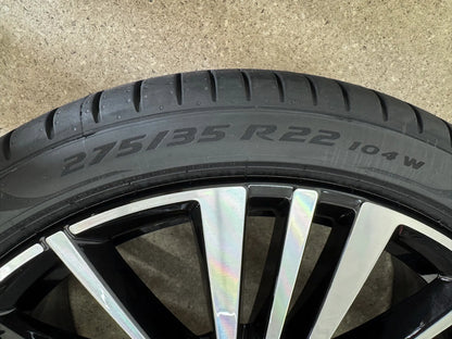 NEU DOT26 Original Volvo XC90 2 II 22 Zoll Sommerräder Sommerreifen Felgen 32207757 Alufelgen 20 Spoke Diamont Cut Sport Plus Ultra 275/35 R22 104W 9x22 ET38,5 Schwarz Bicolor Sommerradsatz SUV MwSt.
