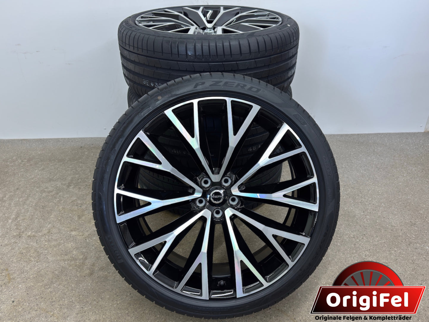 NEU DOT26 Original Volvo XC60 2 II 22 Zoll Sommerräder Sommerreifen Felgen 31454682 Alufelgen 10 Spoke Diamont Cut Sport Plus Ultra 265/35 R22 102V 9x22 ET43 Schwarz Bicolor Sommerradsatz SUV MwSt.