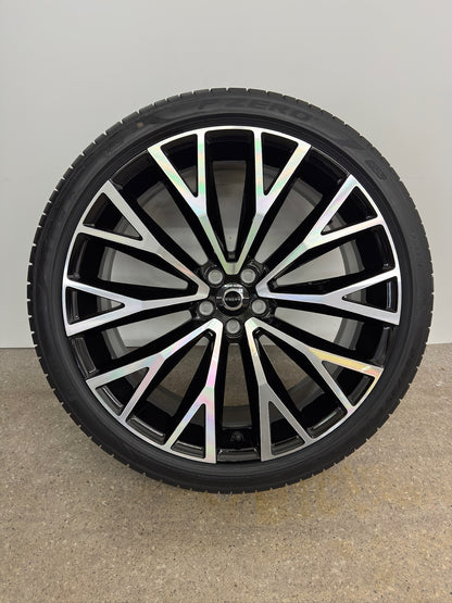 NEU DOT26 Original Volvo XC60 2 II 22 Zoll Sommerräder Sommerreifen Felgen 31454682 Alufelgen 10 Spoke Diamont Cut Sport Plus Ultra 265/35 R22 102V 9x22 ET43 Schwarz Bicolor Sommerradsatz SUV MwSt.