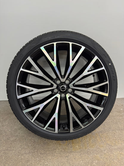 NEU DOT26 Original Volvo XC60 2 II 22 Zoll Sommerräder Sommerreifen Felgen 31454682 Alufelgen 10 Spoke Diamont Cut Sport Plus Ultra 265/35 R22 102V 9x22 ET43 Schwarz Bicolor Sommerradsatz SUV MwSt.