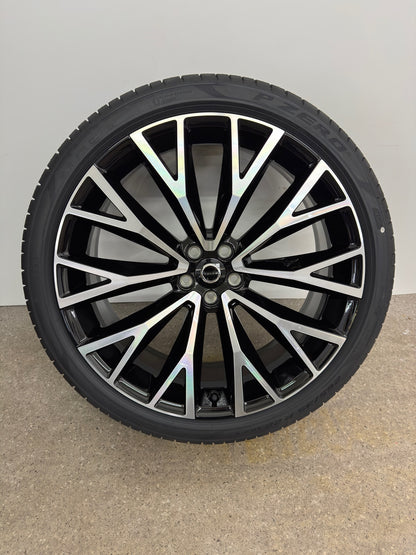 NEU DOT26 Original Volvo XC60 2 II 22 Zoll Sommerräder Sommerreifen Felgen 31454682 Alufelgen 10 Spoke Diamont Cut Sport Plus Ultra 265/35 R22 102V 9x22 ET43 Schwarz Bicolor Sommerradsatz SUV MwSt.