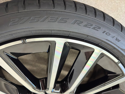 NEU DOT26 Original Volvo XC90 2 II 22 Zoll Sommerräder Sommerreifen Felgen 32294604 Alufelgen 7 Double Spoke Sport Plus Ultra 275/35 R22 104W 9x22 ET38,5 Schwarz Bicolor Sommerradsatz SUV MwSt.