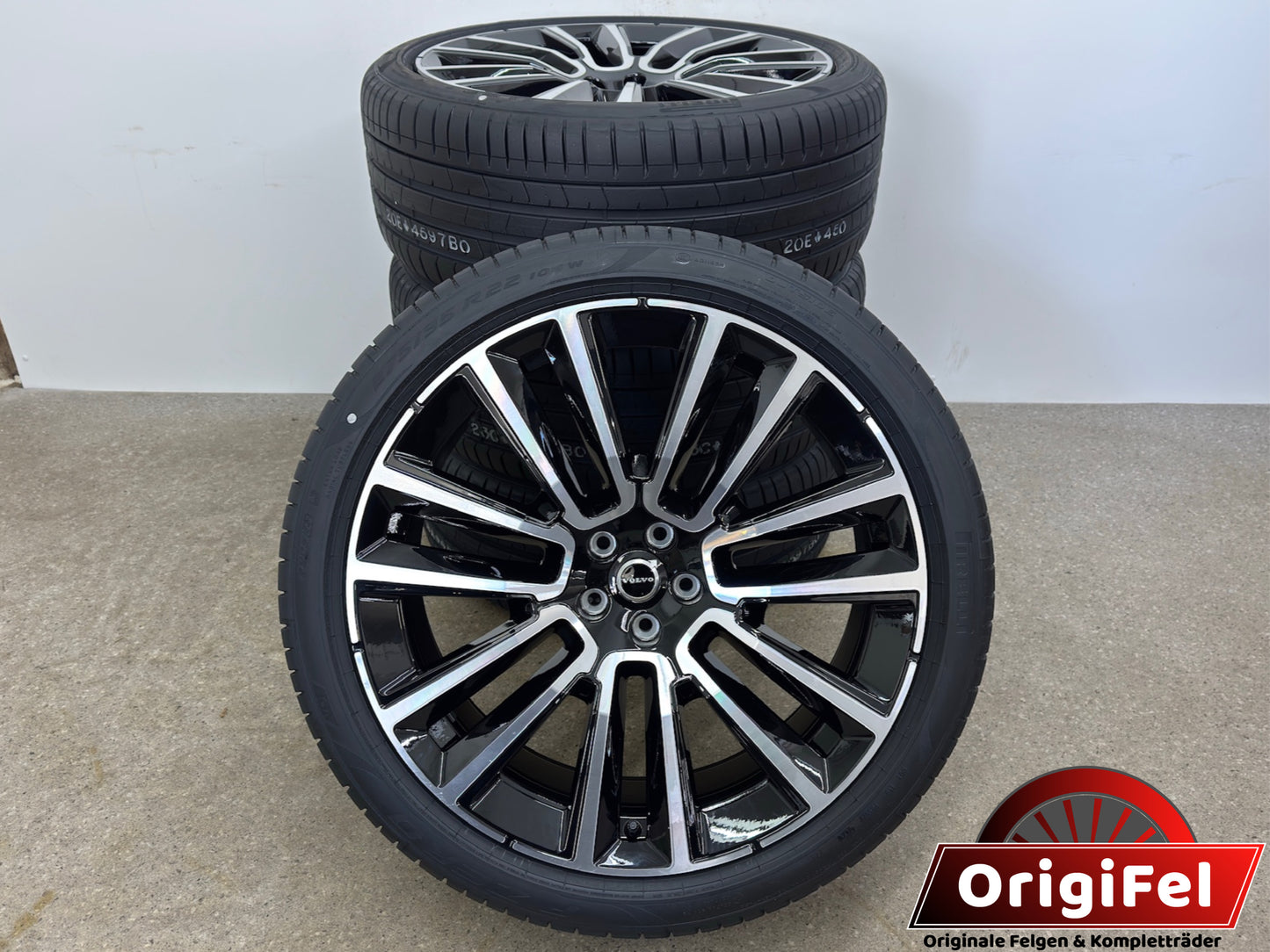 NEU DOT26 Original Volvo XC90 2 II 22 Zoll Sommerräder Sommerreifen Felgen 32294604 Alufelgen 7 Double Spoke Sport Plus Ultra 275/35 R22 104W 9x22 ET38,5 Schwarz Bicolor Sommerradsatz SUV MwSt.