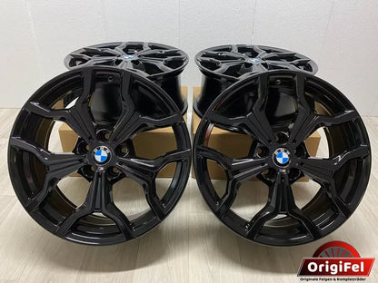 NEU* Original BMW X1 F48 X2 F39 M 722M 19 Zoll Felgen Alufelgen 8009759 8x19 ET47 IS47 Black Edition Schwarz Hochglanz Styling M Sport Line SUV Felgensatz MwSt. ausweisbar