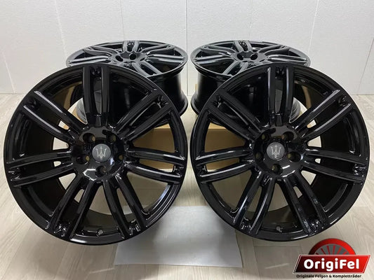 NEU* Original Maserati Quattroporte M156 Ghibli M157 Urano 20 Zoll Felgen Alufelgen 670016859 670016860 8,5x20 ET43 10,5x20 ET45 5x114,3 Black Edition Schwarz Sport Line Felgensatz MwSt.