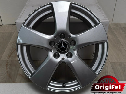 NEU Original Mercedes C-Klasse W205 S205 C205 17 Zoll Felge Alufelge A2054015500 Silber 7x17 ET48,5 Einzelfelge Ersatzfelge Limousine Kombi T-Modell MwSt.