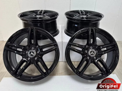 NEU* Original Mercedes E-Klasse W213 S213 C238 A238 19 Zoll AMG Felgen Alufelgen A2134012000 A2134012100 Cabrio Limousine Kombi T-Modell 5x112 8x19 ET43 9x19 ET49 Black Edition Schwarz Felgensatz