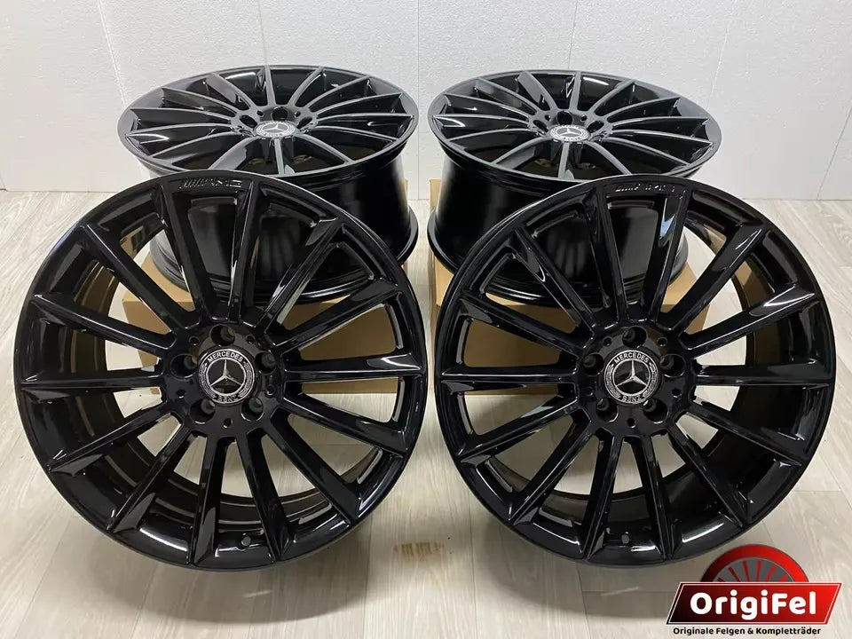 NEU* Original Mercedes E-Klasse W213 S213 C238 A238 20 Zoll AMG Felgen Alufelgen A2134012200 A2134012300 Cabrio Limousine Kombi T-Modell 5x112 8x20 ET43 9x20 ET49 Schwarz Hochglanz