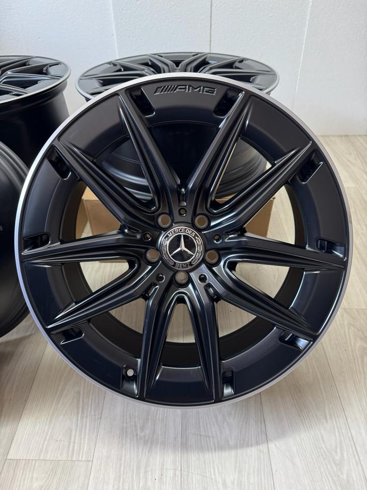 NEU Original Mercedes GLA H 247 GLB X 247 35 45 (S) AMG 20 Zoll Felgen Alufelgen A2474014600 Schwarz Matt & glanzgedrehtes Felgenhorn 4MATIC 8,5x20 ET51,5 5x112 Sport Line SUV Felgensatz