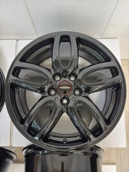 NEU* Original Mini Cooper F55 F56 18 Zoll Styling 509 Felgen Alufelgen 6855115 JCW John Cooper Works Cup Spoke 2-tone 7x18 IS54 ET54 Schwarz Hochglanz Felgensatz