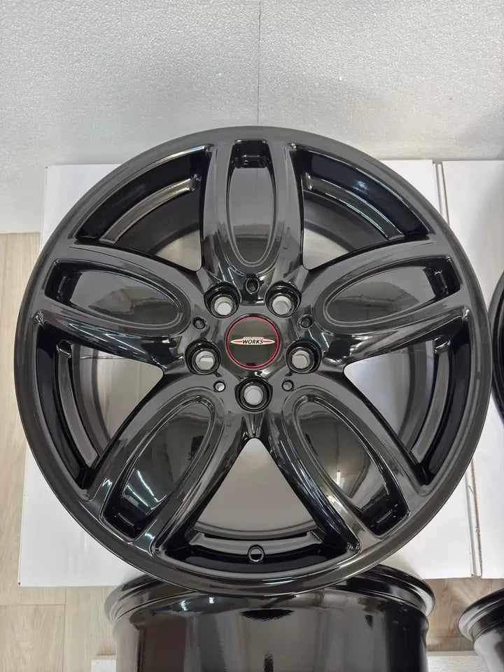 NEU* Original Mini Cooper F55 F56 18 Zoll Styling 509 Felgen Alufelgen 6855115 JCW John Cooper Works Cup Spoke 2-tone 7x18 IS54 ET54 Schwarz Hochglanz Felgensatz