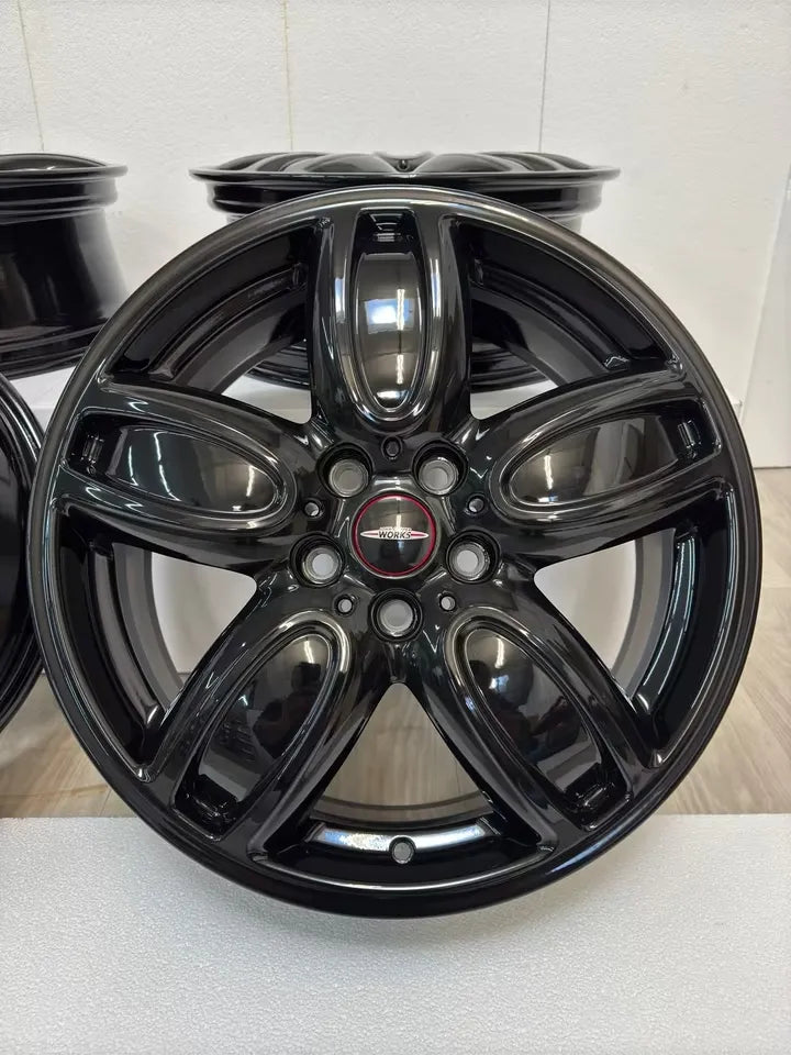 NEU* Original Mini Cooper F55 F56 18 Zoll Styling 509 Felgen Alufelgen 6855115 JCW John Cooper Works Cup Spoke 2-tone 7x18 IS54 ET54 Schwarz Hochglanz Felgensatz