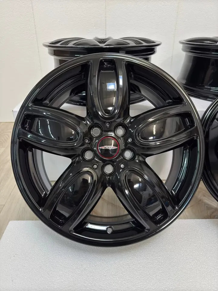 NEU* Original Mini Cooper F55 F56 18 Zoll Styling 509 Felgen Alufelgen 6855115 JCW John Cooper Works Cup Spoke 2-tone 7x18 IS54 ET54 Schwarz Hochglanz Felgensatz