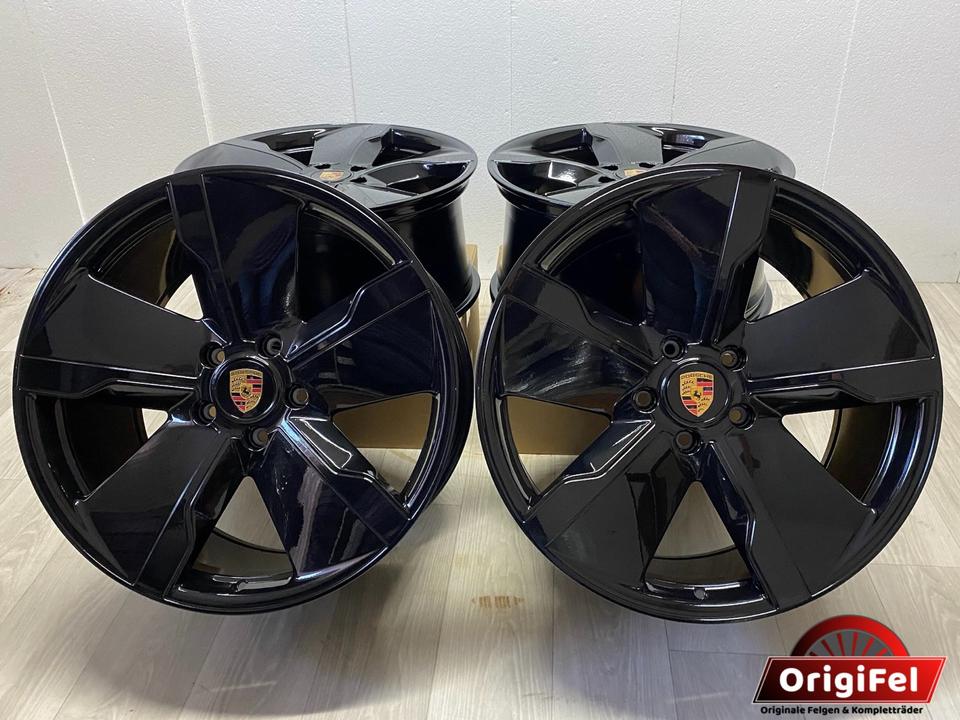 NEU Original Porsche Taycan 21 Zoll Exclusive Felgen Alufelgen Black Edition 9J1601025O 9J1601025R