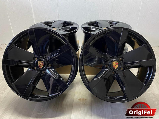 NEU Original Porsche Taycan 21 Zoll Exclusive Felgen Alufelgen Black Edition 9J1601025O 9J1601025R