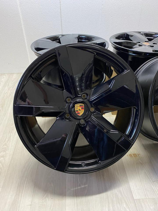 NEU Original Porsche Taycan 21 Zoll Exclusive Felgen Alufelgen Black Edition 9J1601025O 9J1601025R