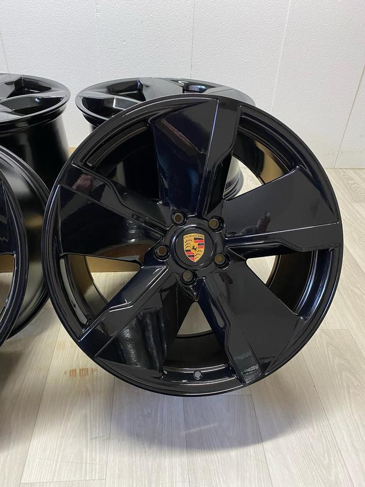NEU Original Porsche Taycan 21 Zoll Exclusive Felgen Alufelgen Black Edition 9J1601025O 9J1601025R