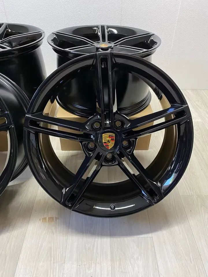NEU* Original Porsche Taycan 21 Zoll Mission E Felgen Alufelgen 9J1601025AA 9J1601025AB 9,5x21 ET60 11,5x21 ET66 Turbo S GTS GT 4 S Aero Cross Turismo Sport Felgensatz 9J1 Schwarz MwSt.