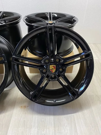 NEU* Original Porsche Taycan 21 Zoll Mission E Felgen Alufelgen 9J1601025AA 9J1601025AB 9,5x21 ET60 11,5x21 ET66 Turbo S GTS GT 4 S Aero Cross Turismo Sport Felgensatz 9J1 Schwarz MwSt.