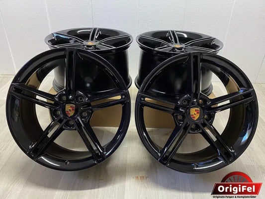 NEU* Original Porsche Taycan 21 Zoll Mission E Felgen Alufelgen 9J1601025AA 9J1601025AB 9,5x21 ET60 11,5x21 ET66 Turbo S GTS GT 4 S Aero Cross Turismo Sport Felgensatz 9J1 Schwarz MwSt.