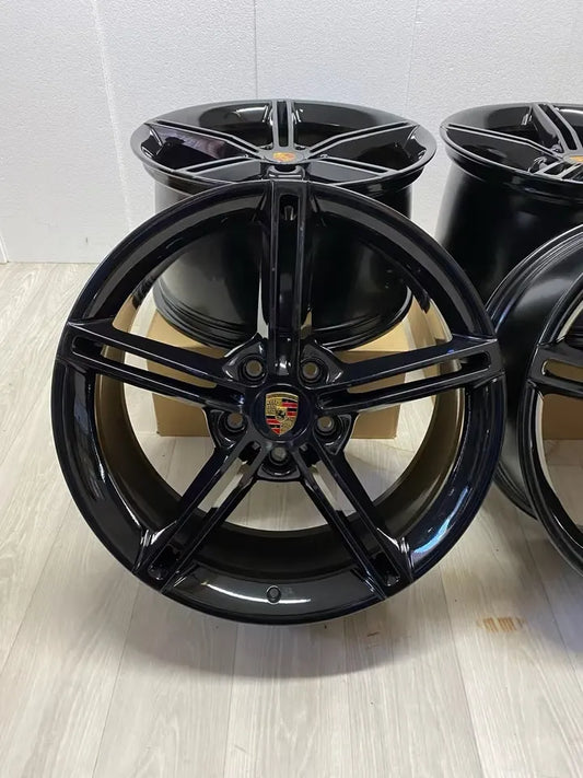 NEU* Original Porsche Taycan 21 Zoll Mission E Felgen Alufelgen 9J1601025AA 9J1601025AB 9,5x21 ET60 11,5x21 ET66 Turbo S GTS GT 4 S Aero Cross Turismo Sport Felgensatz 9J1 Schwarz MwSt.
