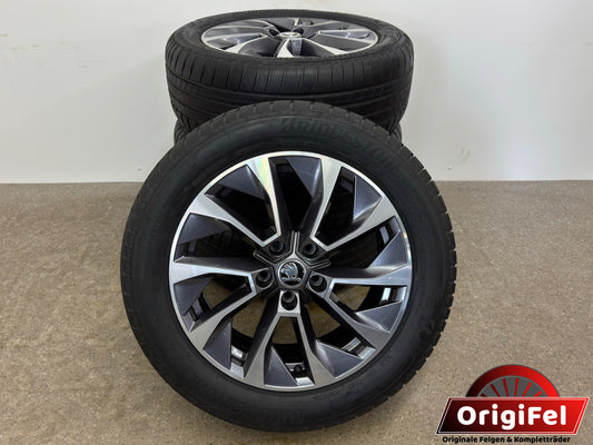 NEU Original Skoda Karoq NU 17 Zoll Aronia Sommerräder Sommerreifen Felgen 57A601025AB 571601025AR Alufelgen 215/55 R17 94V 7x17 ET45 5x112