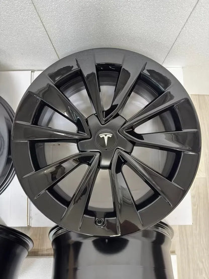 NEU* Original Tesla Model 3 19 Zoll Felgen Alufelgen 1044264-00-A Black Edition Schwarz Hochglanz Long Range Sport 8,5x19 ET40 5x114,3 Felgensatz MwSt. ausweisbar
