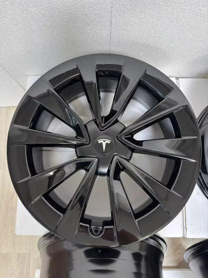 NEU* Original Tesla Model 3 19 Zoll Felgen Alufelgen 1044264-00-A Black Edition Schwarz Hochglanz Long Range Sport 8,5x19 ET40 5x114,3 Felgensatz MwSt. ausweisbar