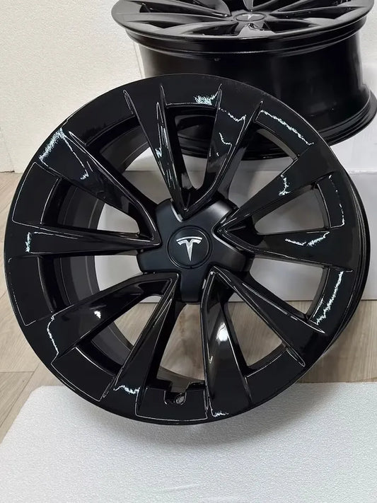 NEU* Original Tesla Model 3 19 Zoll Felgen Alufelgen 1044264-00-A Black Edition Schwarz Hochglanz Long Range Sport 8,5x19 ET40 5x114,3 Felgensatz MwSt. ausweisbar