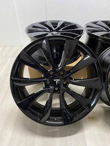 NEU* Original Tesla Model 3 Performance 20 Zoll Felgen Alufelgen 1044227-00-D 8,5x20 ET35 5x114,3 Black Edition Schwarz Hochglanz Felgensatz MwSt.