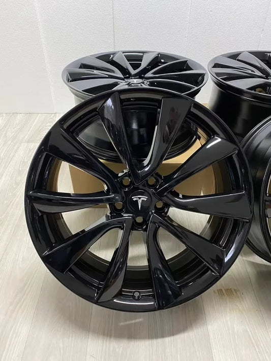 NEU* Original Tesla Model 3 Performance 20 Zoll Felgen Alufelgen 1044227-00-D 8,5x20 ET35 5x114,3 Black Edition Schwarz Hochglanz Felgensatz MwSt.