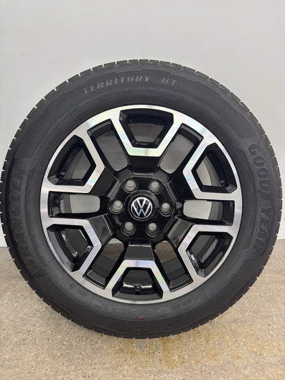 NEU Original VW Amarok II 2 T1 20 Zoll Bendigo Sommerräder Sommerreifen Felgen Alufelgen N1XC-1007-C1B T1XC-1007-C1A 255/50 R20 110V 8x20 ET55 Bicolor Schwarz RDKS Sommerradsatz