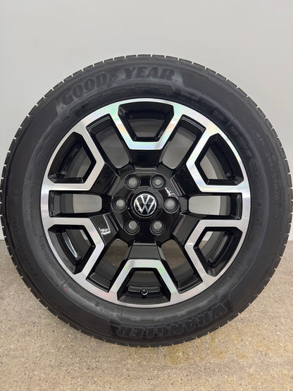 NEU Original VW Amarok II 2 T1 20 Zoll Bendigo Sommerräder Sommerreifen Felgen Alufelgen N1XC-1007-C1B T1XC-1007-C1A 255/50 R20 110V 8x20 ET55 Bicolor Schwarz RDKS Sommerradsatz