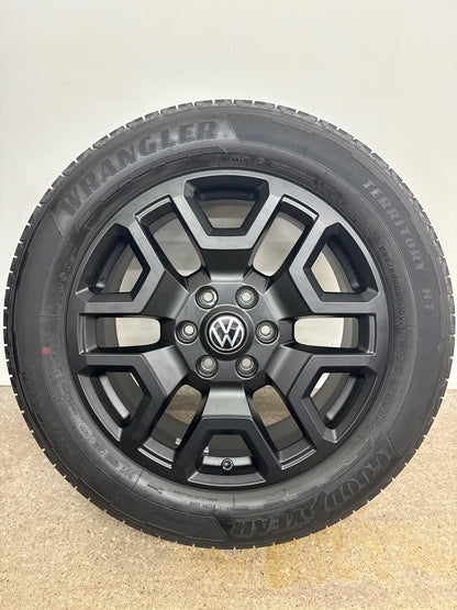 NEU Original VW Amarok II 2 T1 20 Zoll Bendigo Sommerräder Sommerreifen Felgen Alufelgen N1XC-1007-C1B T1XC-1007-C1A 255/50 R20 110V 8x20 ET55 Schwarz Matt RDKS Sommerradsatz