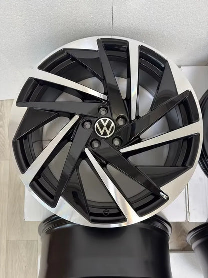 NEU* Original VW Arteon 3H Shooting Brake Nashville 20 Zoll Felgen Alufelgen 3G8601025T Schwarz Silber Glanzgedreht R-Line Felgensatz 5x112 8x20 ET40 Kombi Limousine Coupé