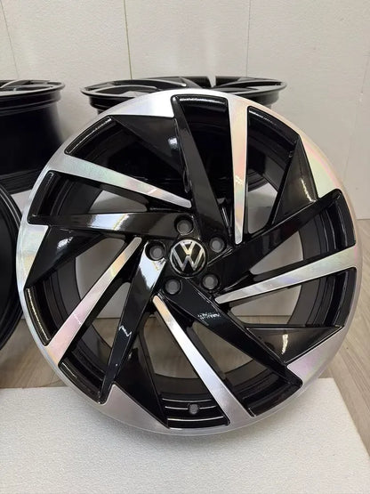 NEU* Original VW Arteon 3H Shooting Brake Nashville 20 Zoll Felgen Alufelgen 3G8601025T Schwarz Silber Glanzgedreht R-Line Felgensatz 5x112 8x20 ET40 Kombi Limousine Coupé