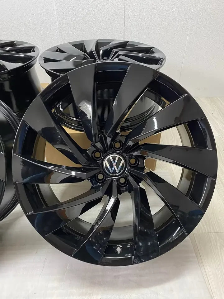 NEU* Original VW Arteon 3H Shooting Brake Rosario 20 Zoll Felgen Alufelgen 3G8601025T Schwarz Black-Edition R-Line Felgensatz 5x112 8x20 ET40 Kombi Limousine Coupé