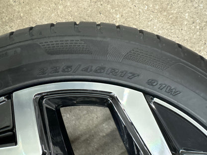 NEU Original VW Golf 8 VIII 5H CD Coventry Sommerräder 5H0601025P 225/45 R17 Zoll Sommerreifen Felgen Alufelgen R-Line Variant GTI GTD GTE Edition Schwarz Glanzgedreht