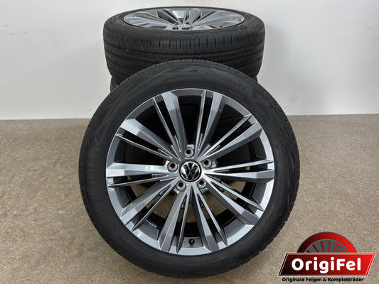 NEU Original VW Passat B8 3G 18 Zoll Liverpool Sommerräder Sommerreifen Felgen 3G0601025BN Alufelgen 235/45 R18 94W Continental 8x18 ET44 5x112 Anthrazit