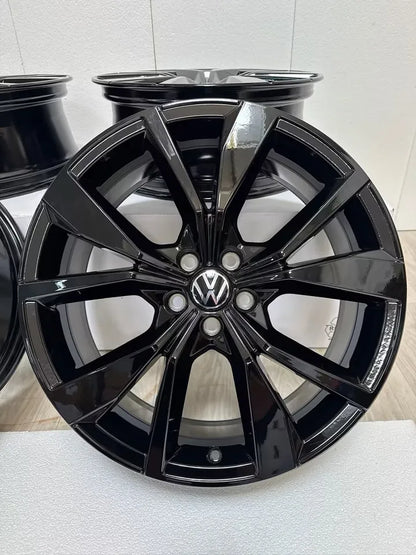 NEU* Original VW T-Cross C1 Misano 18 Zoll Felgen Alufelgen 2G7601025G Black Edition Schwarz Hochglanz 5x100 7x18 ET39 SUV R-Line Sport Felgensatz