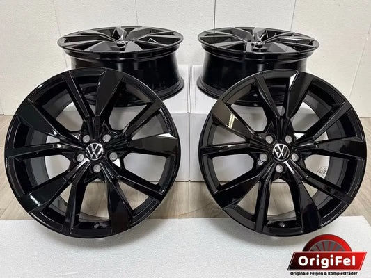 NEU* Original VW T-Cross C1 Misano 18 Zoll Felgen Alufelgen 2G7601025G Black Edition Schwarz Hochglanz 5x100 7x18 ET39 SUV R-Line Sport Felgensatz