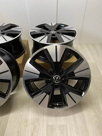 NEU* Original VW T7 Multivan Halmstad 19 Zoll Felgen Alufelgen 7T0601025C Bus Bulli 5x120 8x19 ET58 Schwarz Silber Glanzgedreht Felgensatz