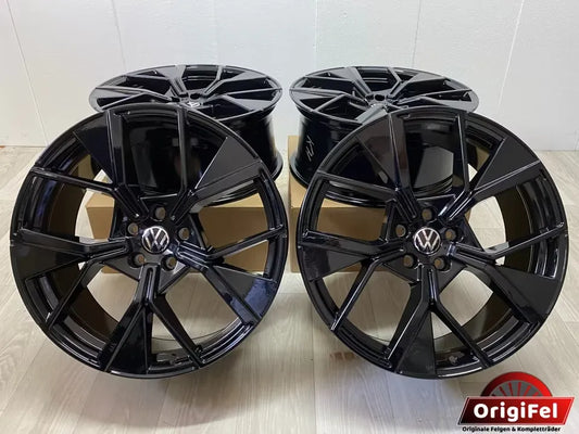 NEU* Original VW Tiguan III 3 Tayron Leeds 20 Zoll R-Line Felgen Alufelgen 571601025F Schwarz Hochglanz 8,5x20 ET38 5x112 Felgensatz