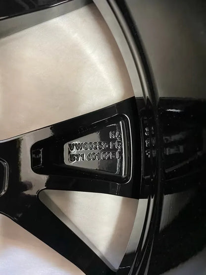 NEU* Original VW Tiguan III 3 Tayron Leeds 20 Zoll R-Line Felgen Alufelgen 571601025F Schwarz Hochglanz 8,5x20 ET38 5x112 Felgensatz