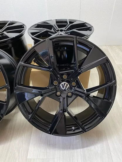 NEU* Original VW Tiguan III 3 Tayron Leeds 20 Zoll R-Line Felgen Alufelgen 571601025F Schwarz Hochglanz 8,5x20 ET38 5x112 Felgensatz