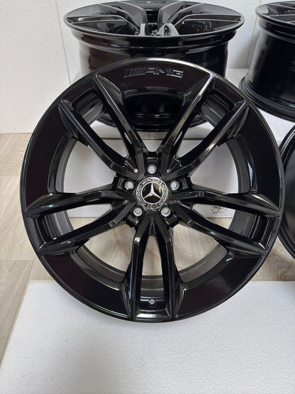 NEU* Original Mercedes CLS 53 AMG 4MATIC+ 20 Zoll Felgen Alufelgen A2574013100 A2574012200 Black-Edition Schwarz 8x20 ET10 9x20 ET28 Coupé Cabriolet Doppelspeiche Felgensatz MwSt.