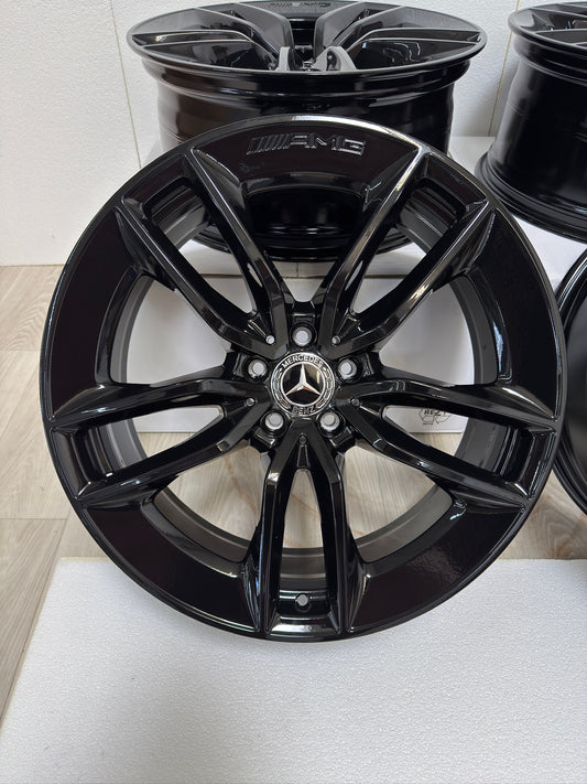 NEU* Original Mercedes CLS 53 AMG 4MATIC+ 20 Zoll Felgen Alufelgen A2574013100 A2574012200 Black-Edition Schwarz 8x20 ET10 9x20 ET28 Coupé Cabriolet Doppelspeiche Felgensatz MwSt.