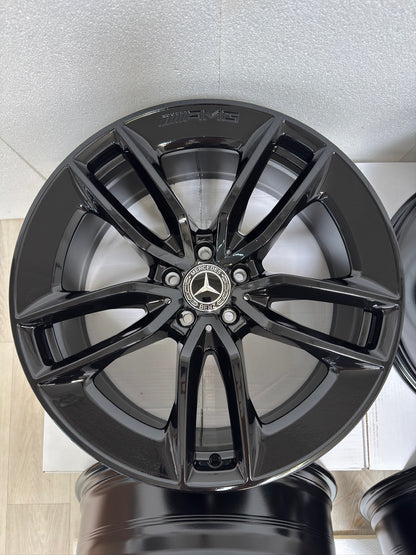 NEU* Original Mercedes CLS 53 AMG 4MATIC+ 20 Zoll Felgen Alufelgen A2574013100 A2574012200 Black-Edition Schwarz 8x20 ET10 9x20 ET28 Coupé Cabriolet Doppelspeiche Felgensatz MwSt.