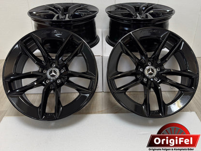 NEU* Original Mercedes CLS 53 AMG 4MATIC+ 20 Zoll Felgen Alufelgen A2574013100 A2574012200 Black-Edition Schwarz 8x20 ET10 9x20 ET28 Coupé Cabriolet Doppelspeiche Felgensatz MwSt.